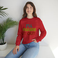 Retro -I'll Figure It Out -Unisex Heavy Blend™ Crewneck Sweatshirt