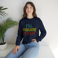 Retro -I'll Figure It Out -Unisex Heavy Blend™ Crewneck Sweatshirt