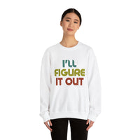 Retro -I'll Figure It Out -Unisex Heavy Blend™ Crewneck Sweatshirt