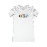 IFIO logo scrapbook letter cutout vintage design - (front and back design) Women's Favorite Tee