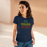 Retro - I'll Figure It Out - Women's Midweight Cotton Tee