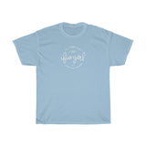 Emblem on Blue - UNISEX Heavy Cotton Tee (Adult)