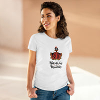 Calaveras or Sugar Skull Dancing Woman -  Midweight Cotton Tee