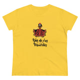 Calaveras or Sugar Skull Dancing Woman -  Midweight Cotton Tee