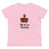 Calaveras or Sugar Skull Dancing Woman -  Midweight Cotton Tee