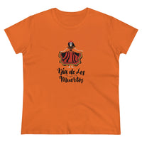 Calaveras or Sugar Skull Dancing Woman -  Midweight Cotton Tee