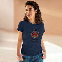 Calaveras or Sugar Skull Dancing Woman -  Midweight Cotton Tee