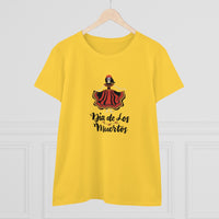 Calaveras or Sugar Skull Dancing Woman -  Midweight Cotton Tee