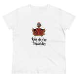 Calaveras or Sugar Skull Dancing Woman -  Midweight Cotton Tee