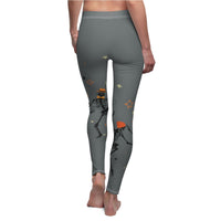 Dancing Hipster Skeleton Casual Leggings