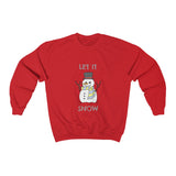 Let It Snow Snowman Heavy Blend™ Crewneck Sweatshirt