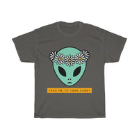 Hippy Alien 'Take Me To Your Candy'- Unisex Heavy Cotton Tee